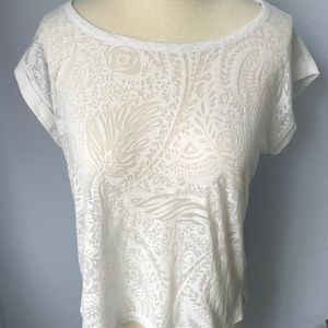 AEROPOSTALE Sheer Lace Pattern T-Shirt